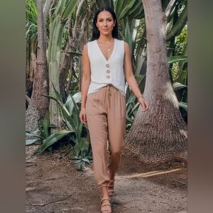 🆕🤍CRINKLED HIGH WAISTED POCKET PANTS